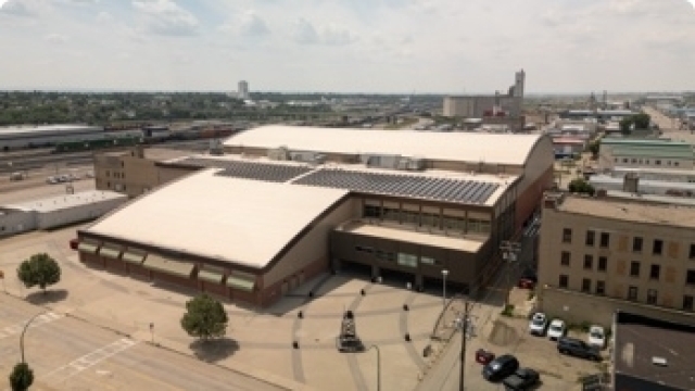 aerial shot of a building